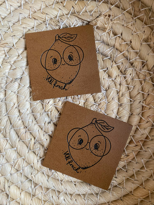 Smiling Lemon - Kunstleder Label