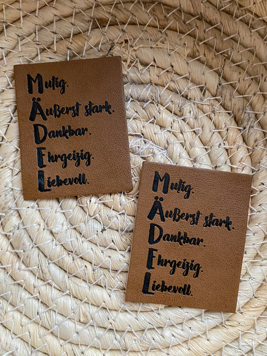 Mädel - Kunstleder Label