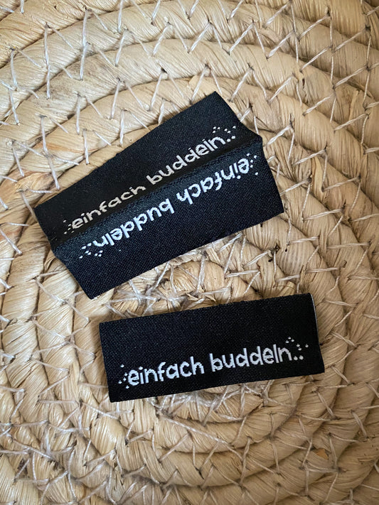 einfach buddeln - schwarzes Web Label