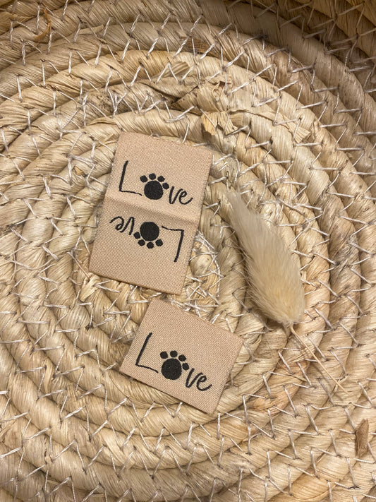 Love (mit Pfote) - Web Label