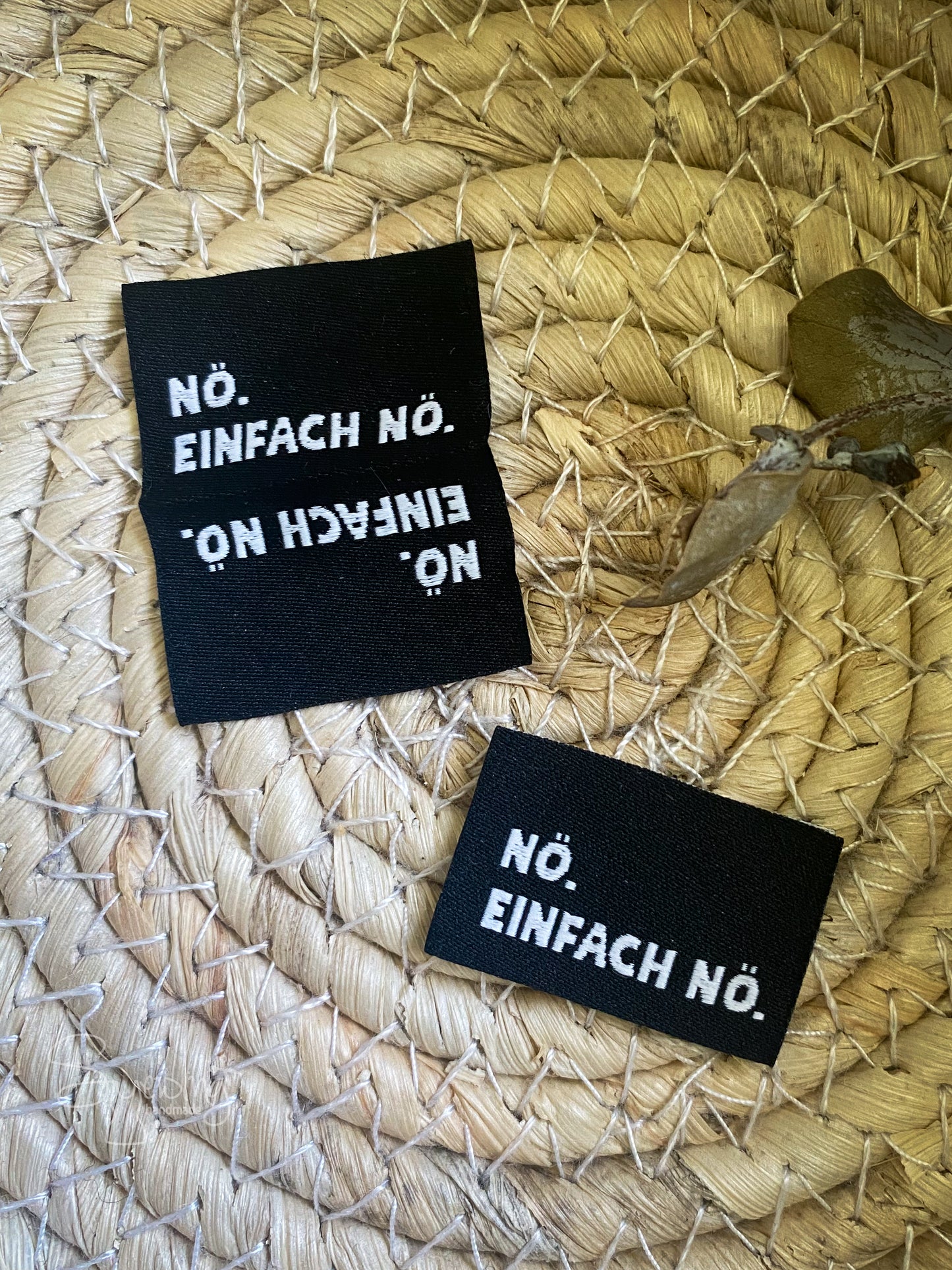 Nö. Einfach Nö. - schwarzes Web Label