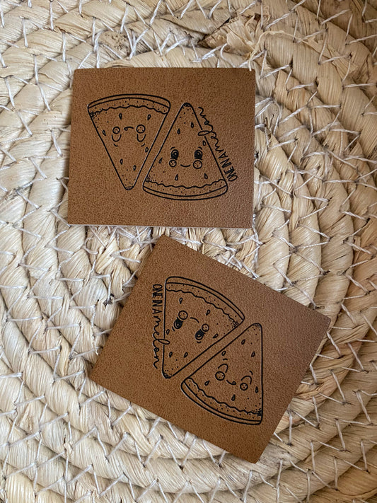 Smiling Melone - Kunstleder Label