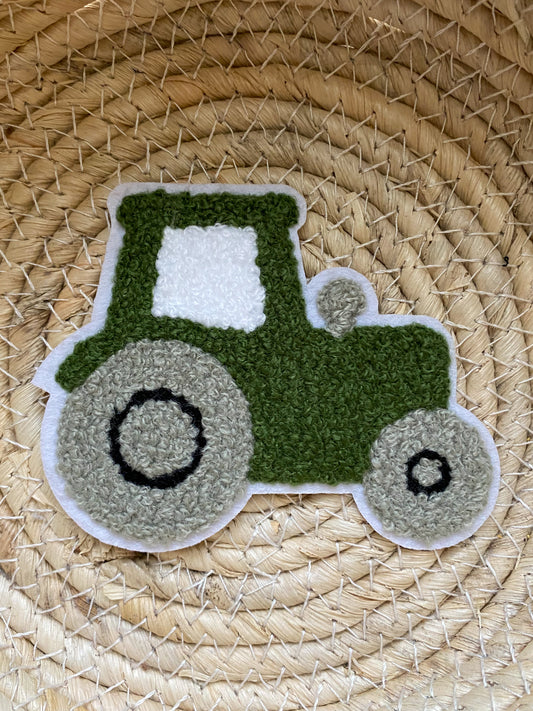 Traktor grün - Chenille Patch