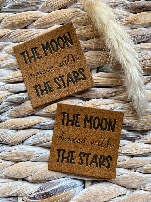 The Moon danced with the stars - Kunstleder Label