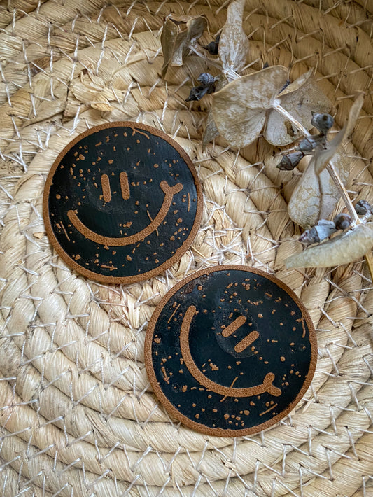 Smiley - Kunstleder Label