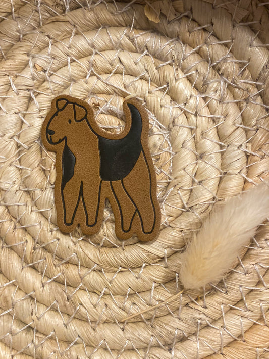 Hund - Kunstleder Label