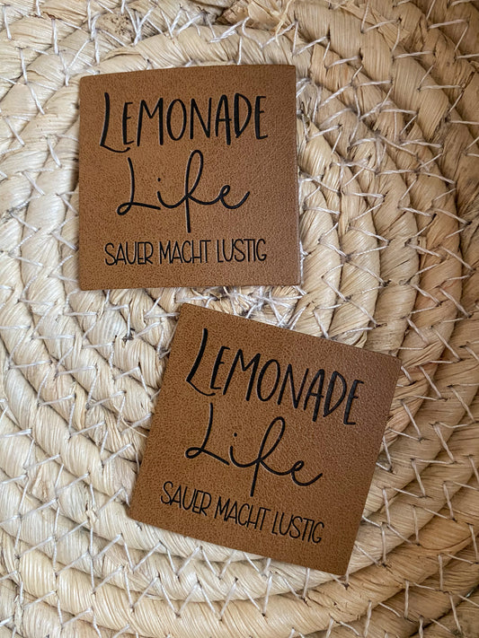 Lemonade Life "Sauer macht lustig" - Kunstleder Label