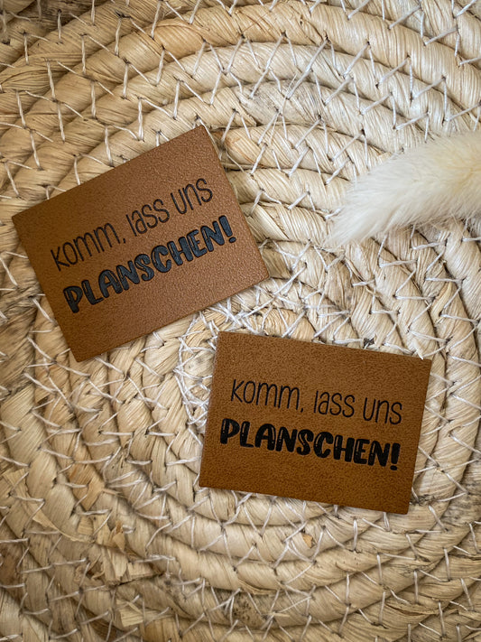 Komm, Lass uns planschen! - Kunstleder Label