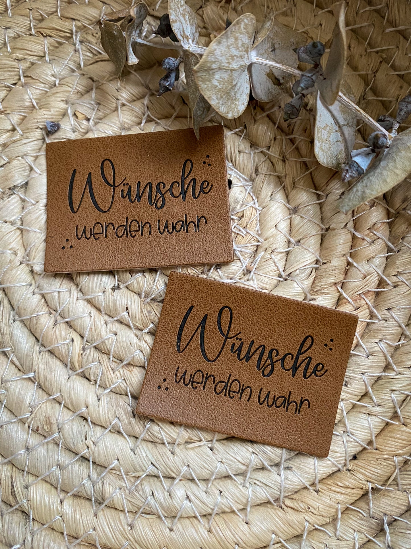 Wünsche werden wahr - Kunstleder Label