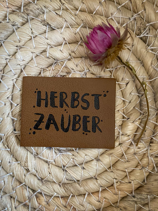 Herbst Zauber - Kunstleder Label