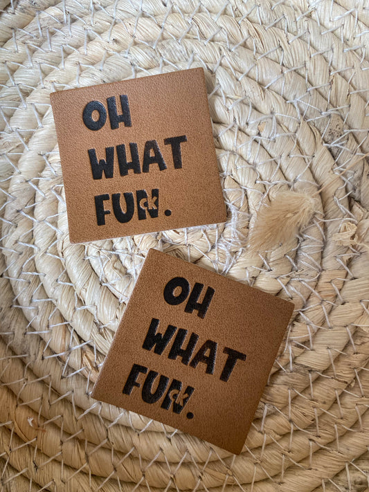 Oh What Fun - Kunstleder Label