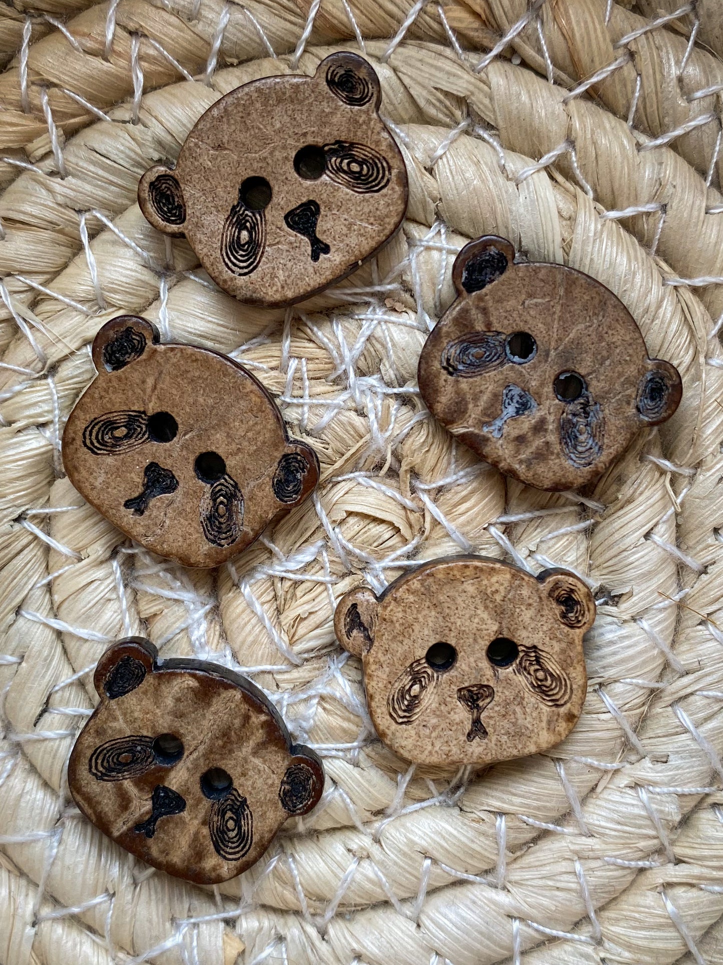 Knopf Panda Kopf