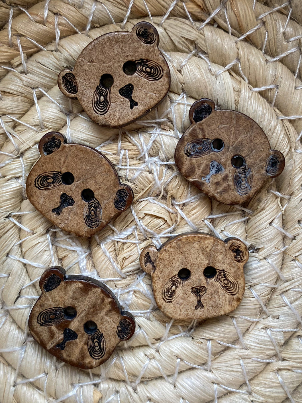 Knopf Panda Kopf
