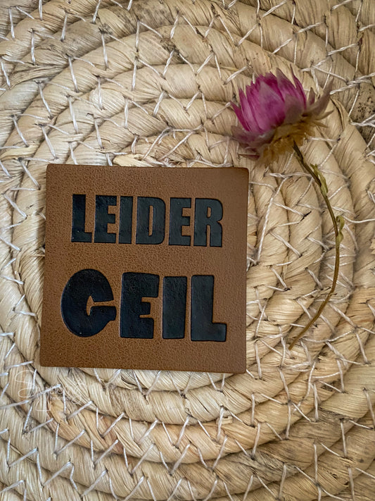 Leider Geil - Kunstleder Label