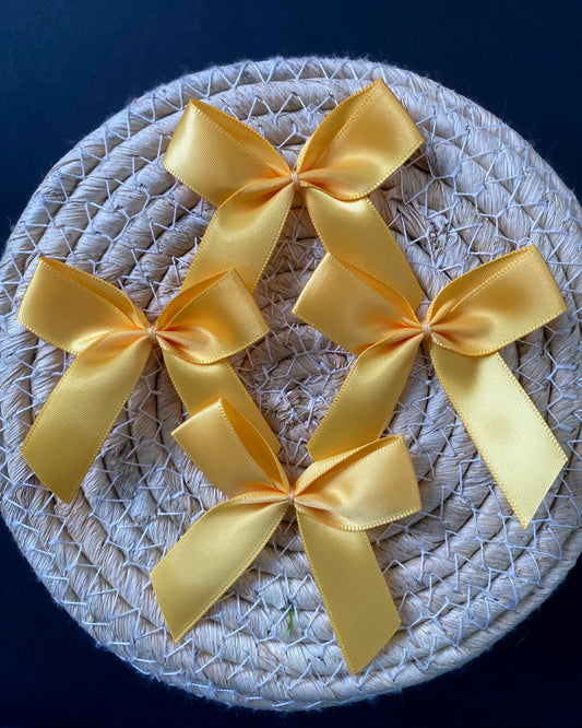 große Schleife dusty yellow - 3er Set