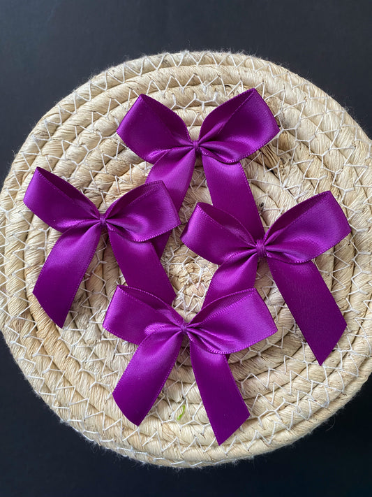 große Schleife violet - 3er Set