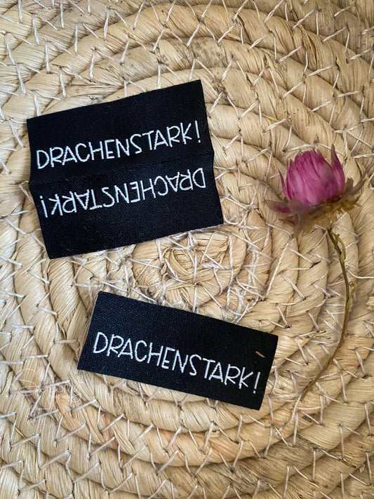 Drachenstark! - schwarzes Web Label