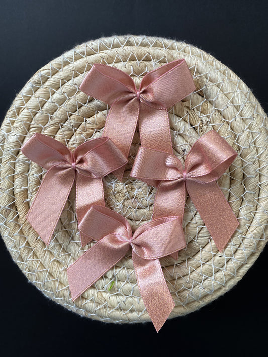 große Glitzer Schleife rose - 3er Set