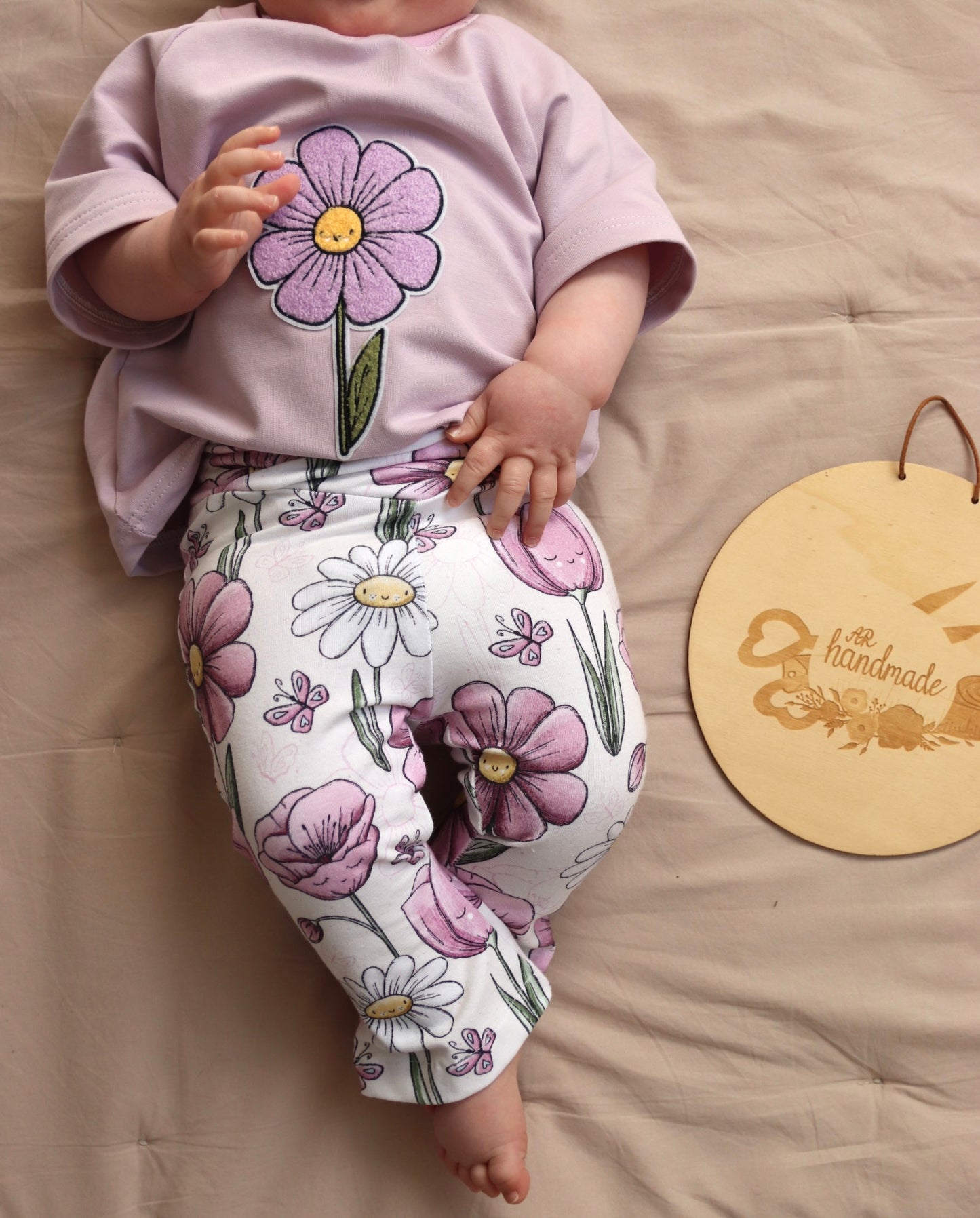 Lila Frühlingsblume - Chenille Patch