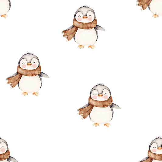 Kleiner Pinguin mit Schal- Rib Jersey