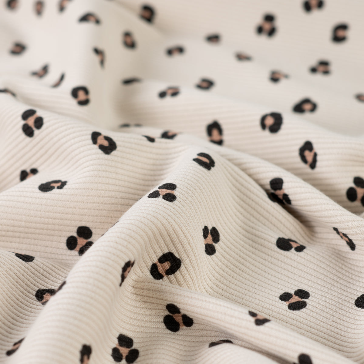 Mini Leo Rib Jersey offwhite - Animal Print - Rib Jersey
