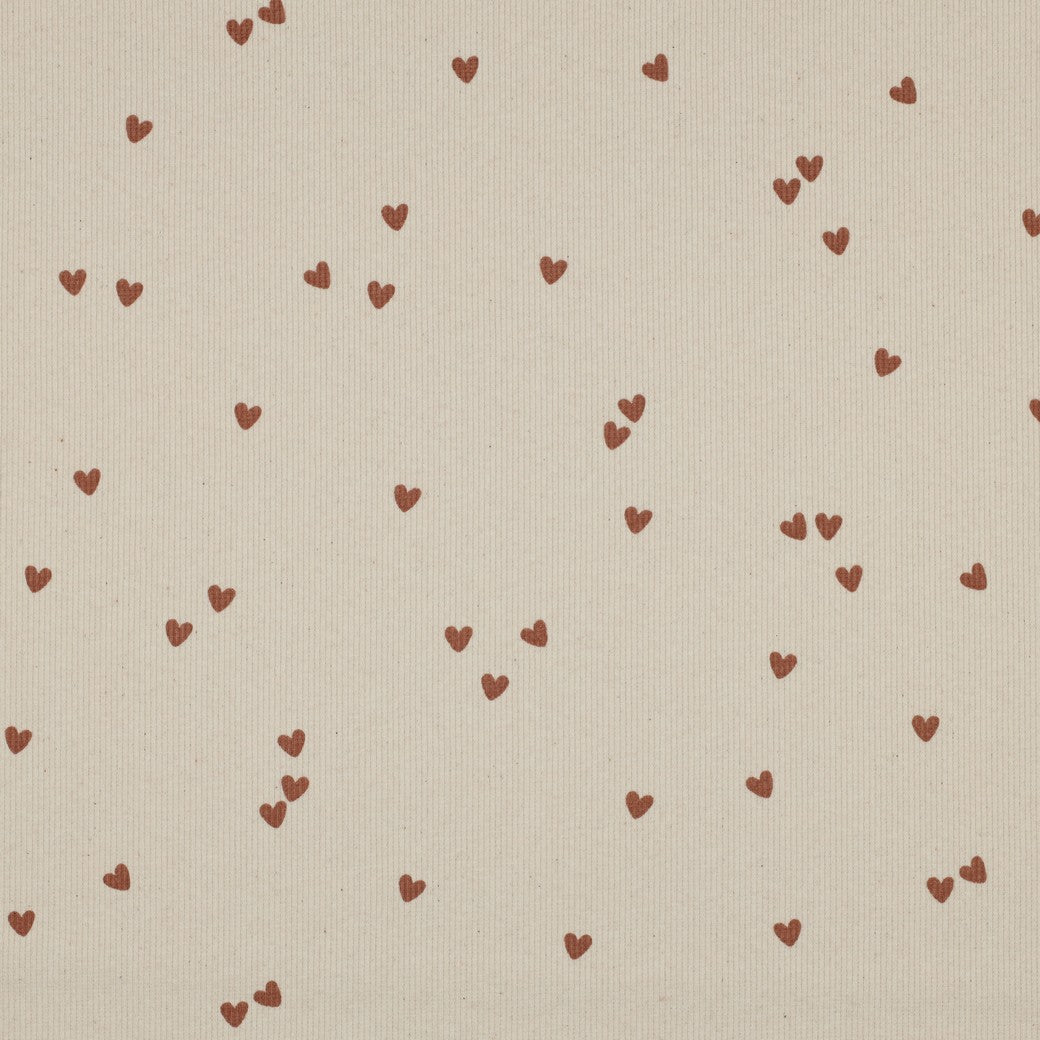 Hearts natural - Rib Jersey