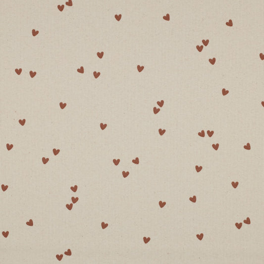 Hearts natural - Rib Jersey