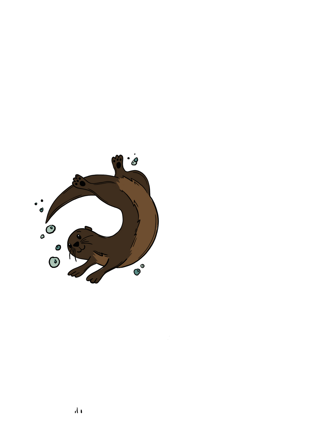 Otter - Bügelbild klein