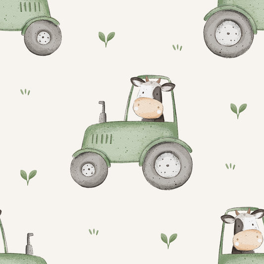 Kuh im Traktor - Jersey
