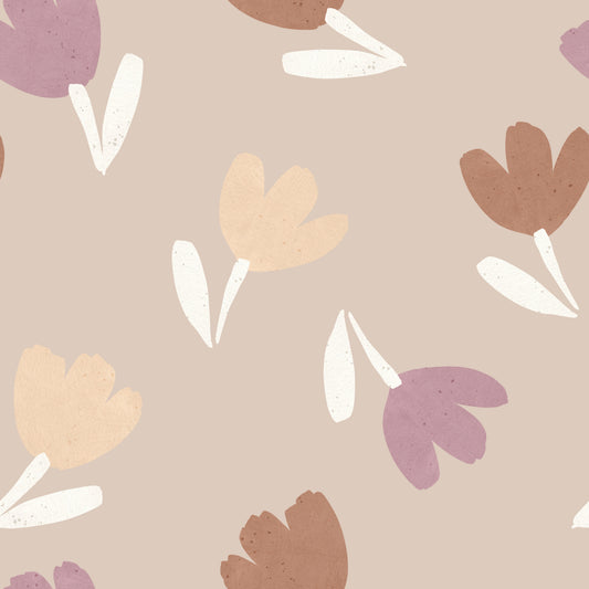 Big Tulips beige - French Terry
