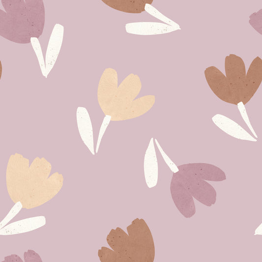 Big Tulips mauve - Jersey