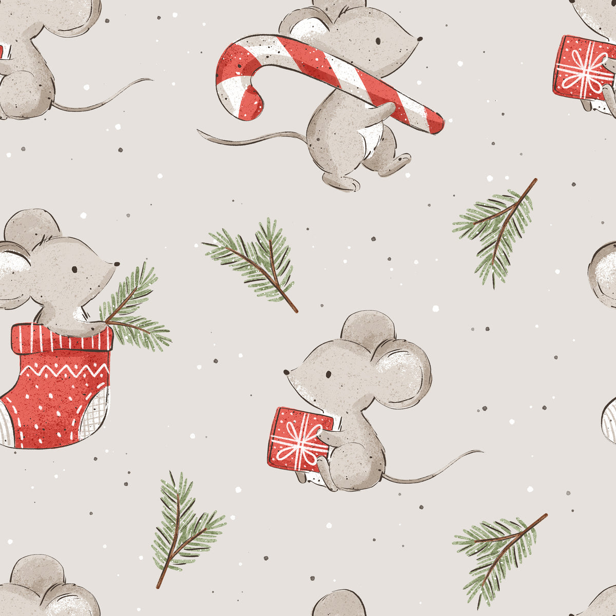 Little Mice - Maus Weihnachten  - French Terry
