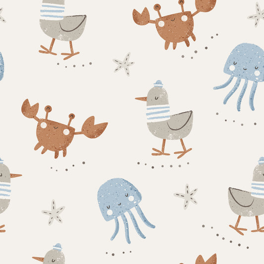 Marine seaguall crab jellyfish - Jersey