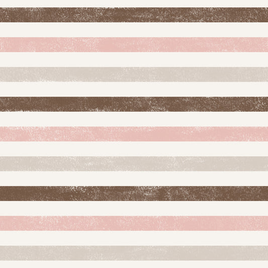 Streifen rose/beige/braun - Jersey (Kombi LOVE)