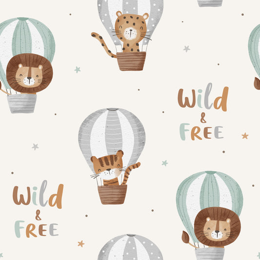 Wild & Free Hot air ballon - Rib Jersey