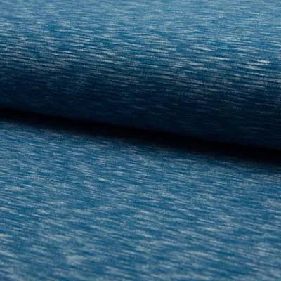 Ottoman Rib Jersey petrolblau melange
