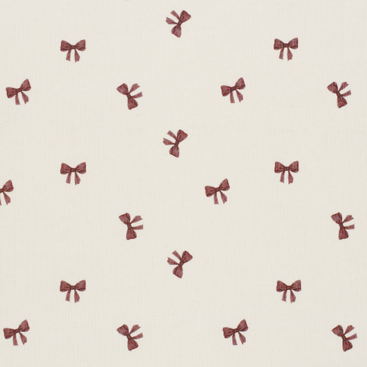 Schleifen creme/bordeaux - Rib Jersey