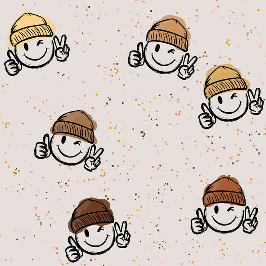 Winter Smiley beige - French Terry
