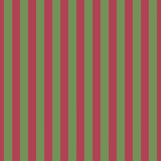Stripes cherry/green - French Terry - Kombi Kirschen