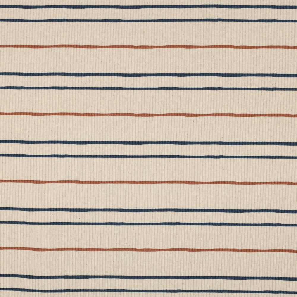 Natural Stripes - Rib Jersey