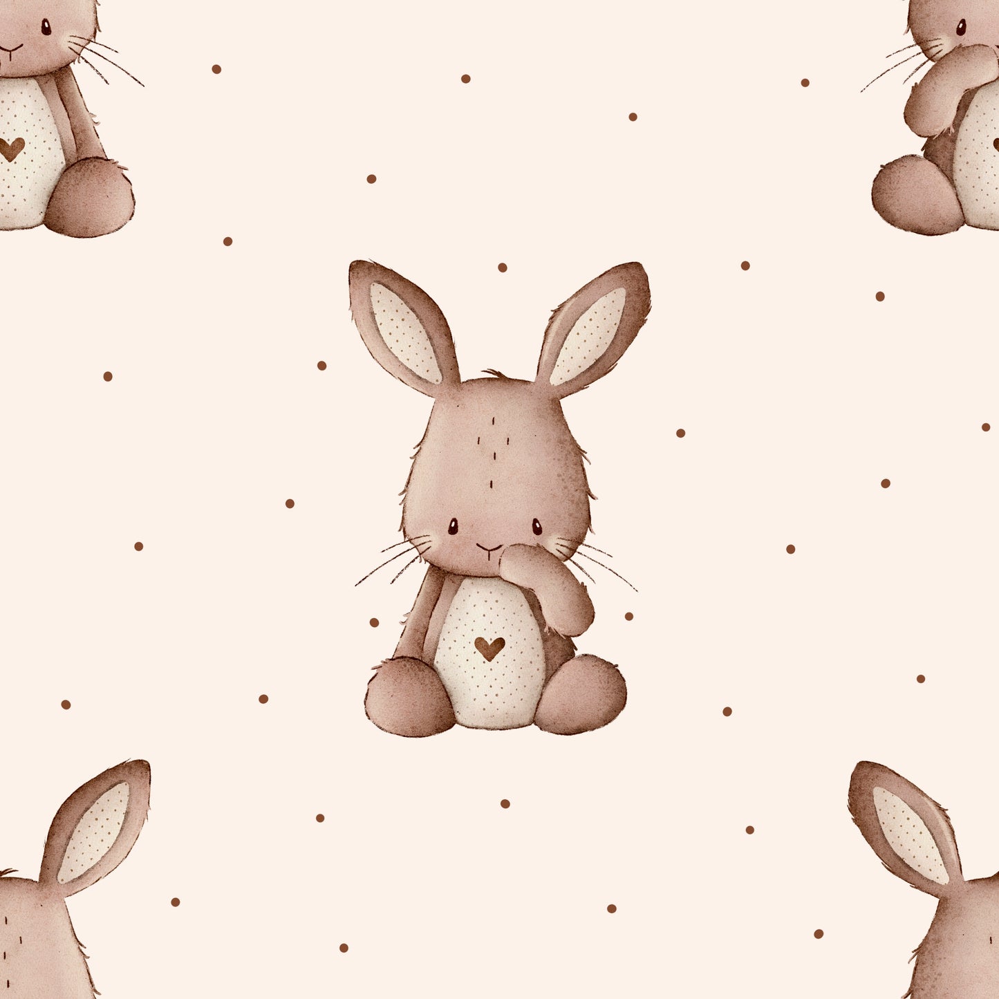 Schnuffel Hase Pünktchen - French Terry