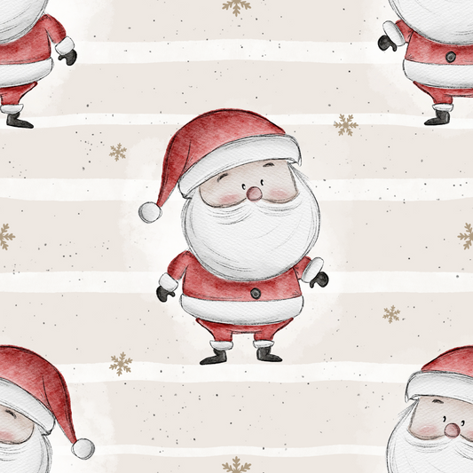 Weihnachtsmann - Streifen - French Terry