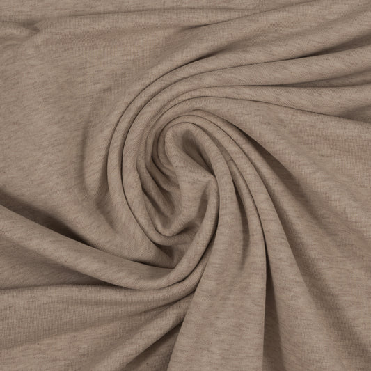 French Terry dunkelbeige melange - swafing