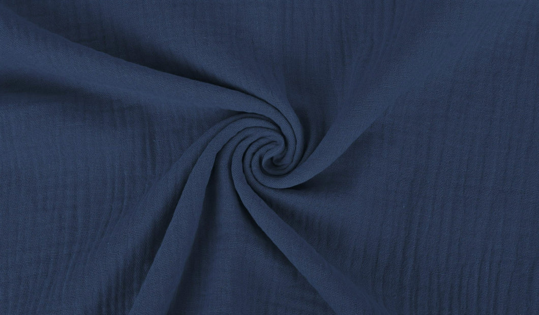 Musselin jeans blau