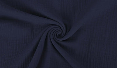 Musselin marine blau