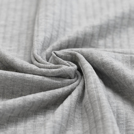 Breit Rib Jersey hellgrau meliert