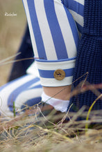 Lade das Bild in den Galerie-Viewer, Stripes cream/blueberry Jersey
