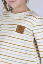 Load image into Gallery viewer, Stripes cream/ beige/green FT
