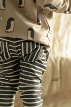 Lade das Bild in den Galerie-Viewer, Streifen dark grey-white Jersey
