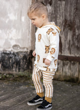 Lade das Bild in den Galerie-Viewer, Stripes cream/tan Jersey
